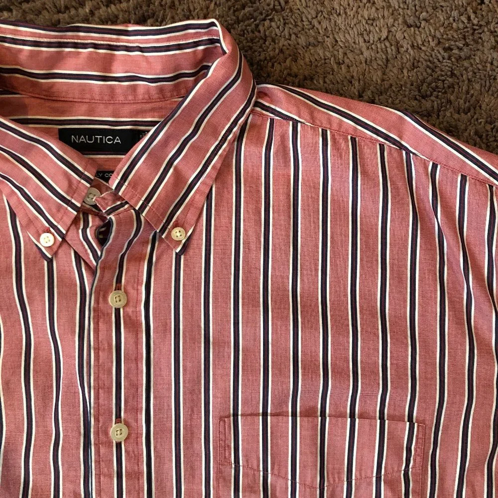 Nautica Bo's Two-Ply Cotton Button Down Shirt XXL - Picture 4 of 10